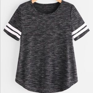 Grey Sporty Jersey Top